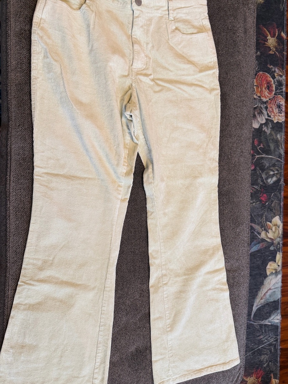 Women’s sea foam Corduroy Flare Jeans